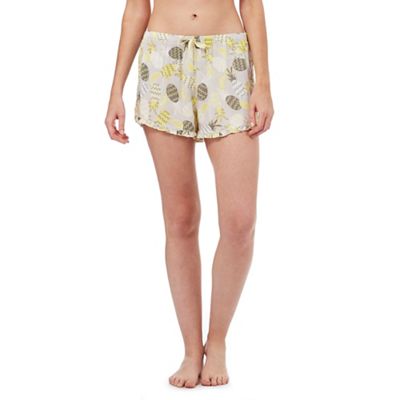 Lounge & Sleep Yellow pineapple print pyjama shorts